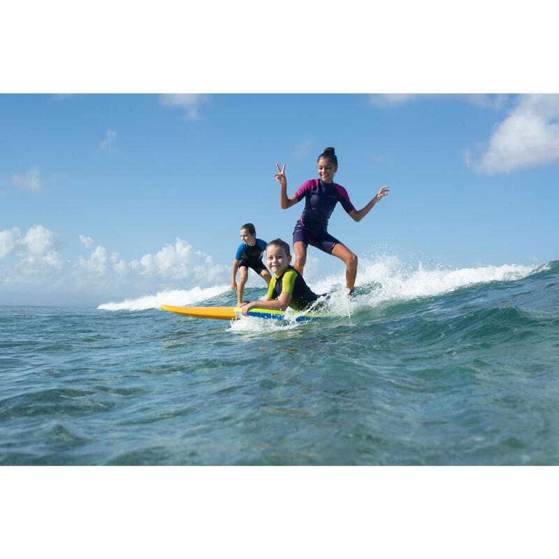 COMBINAISON SURF SHORTY enfant néoprène 1.5MM 100 Bleu Jaune