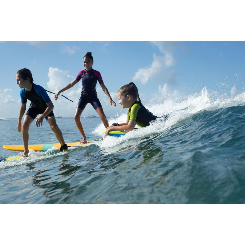 Surf Shorty 100 children's wetsuit 1.5 mm neoprene - Blue/Yellow