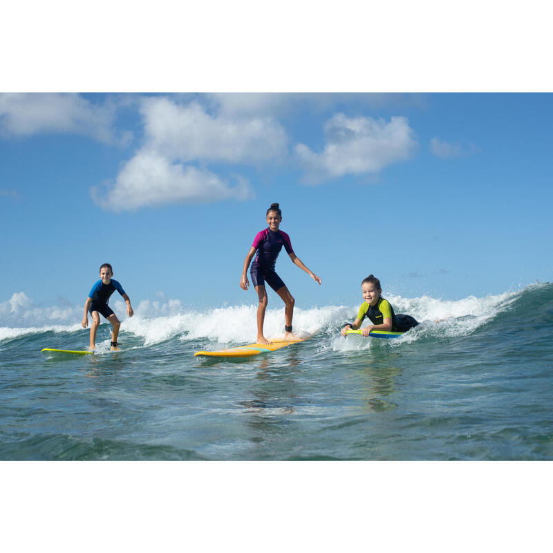 COMBINAISON SURF SHORTY enfant néoprène 1.5MM 100 Bleu Jaune