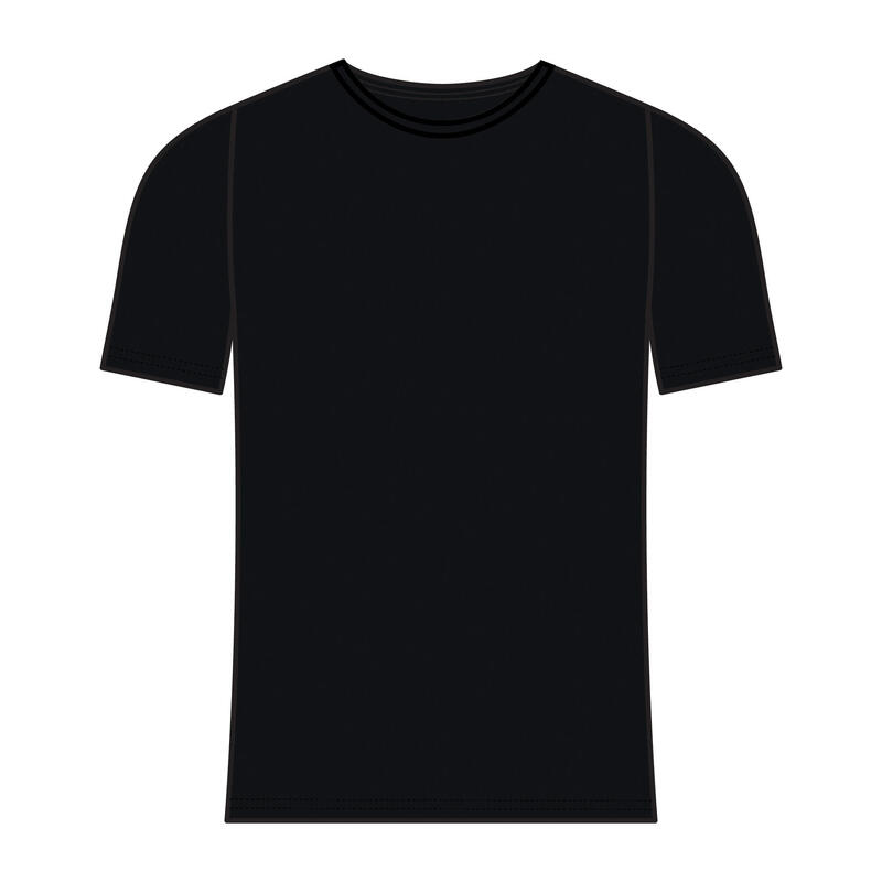 Tricou fitness bumbac 100 negru bărbați