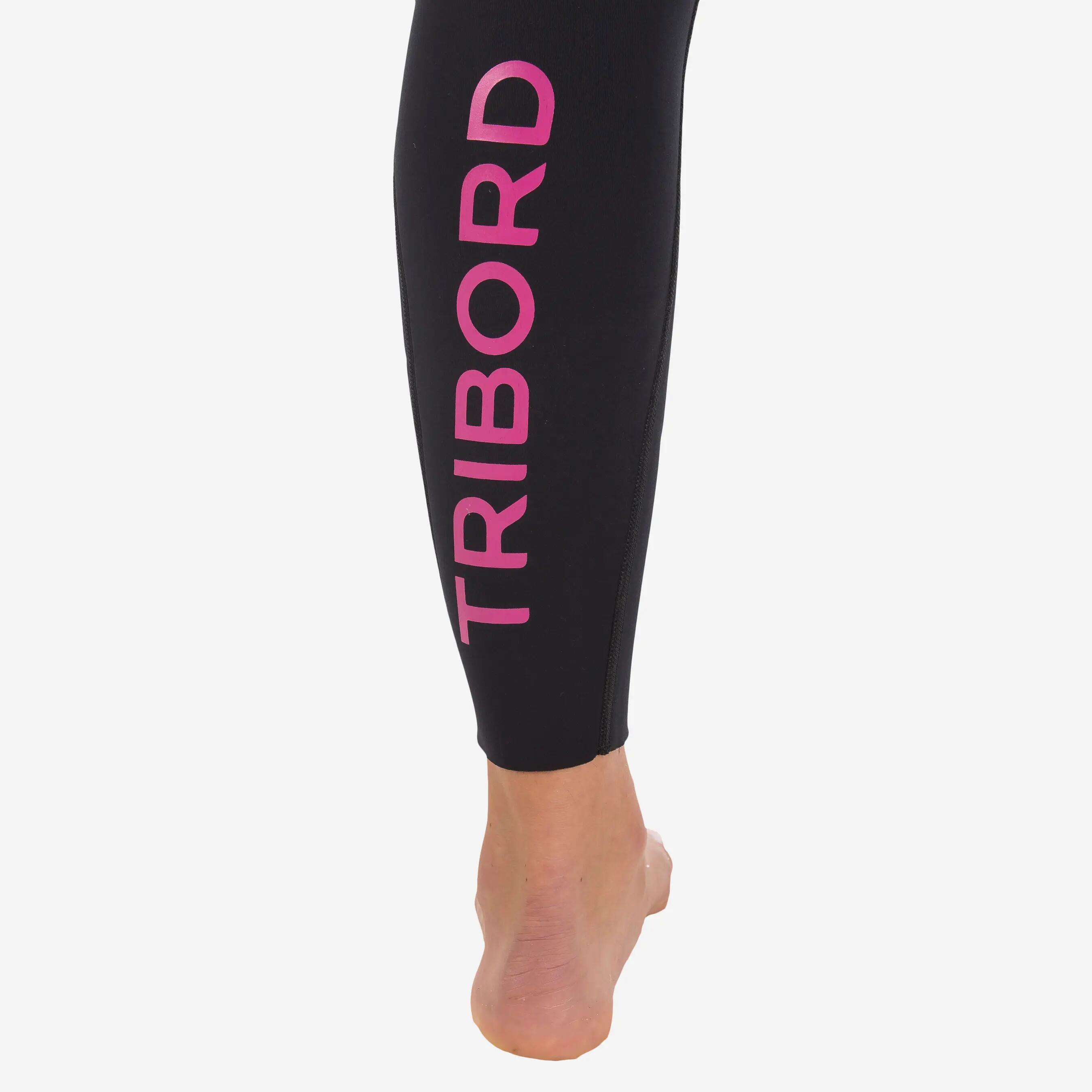 500 Women's Long Jane Tank Top Wetsuit - Blue/Pink 15/21