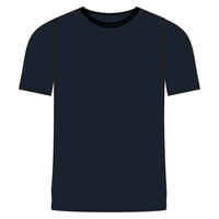 Camiseta fitness manga corta algodón extensible Hombre Domyos azul marino