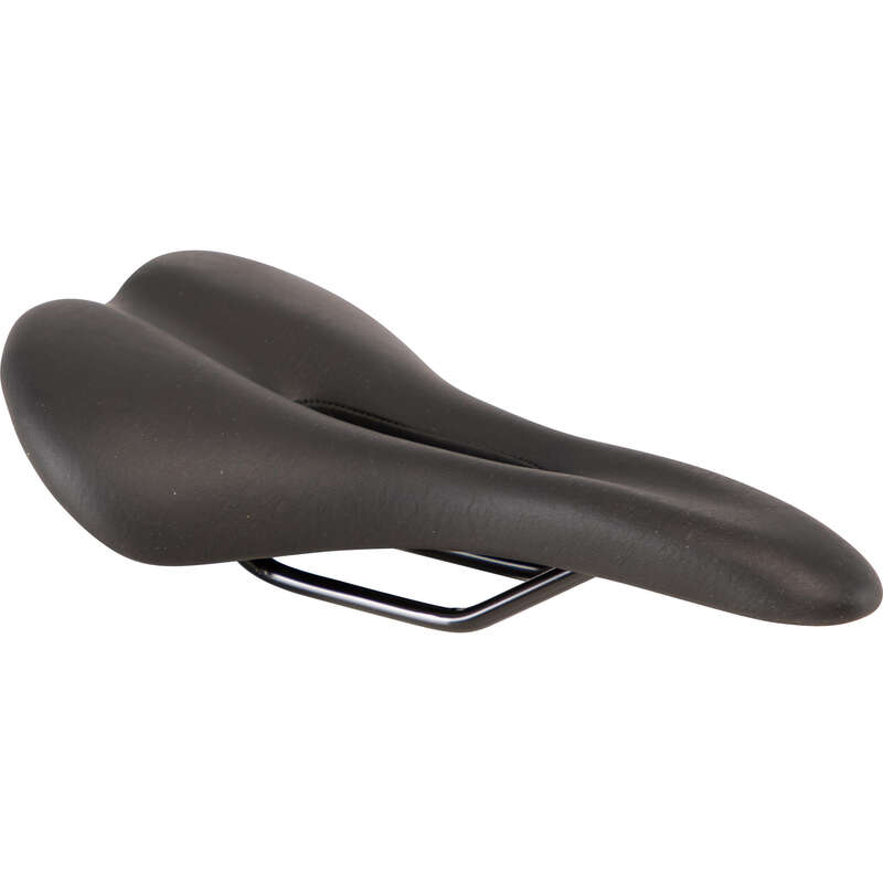 BTWIN Women's Bike Saddle Sport 100 Black Decathlon
