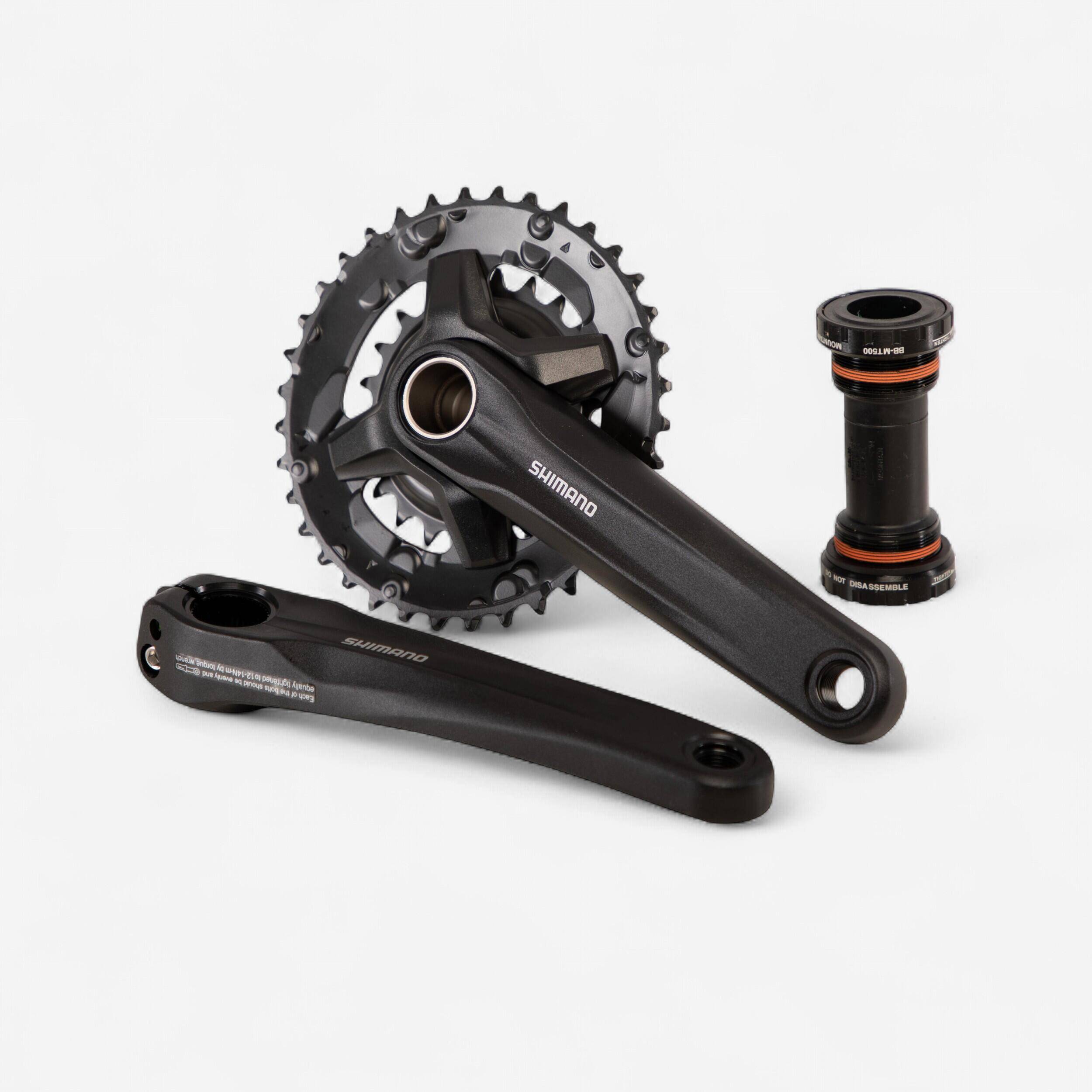 Double Chainset 9D 36/22-Speed Hollowtech II Bottom Bracket Shimano Altus -  1