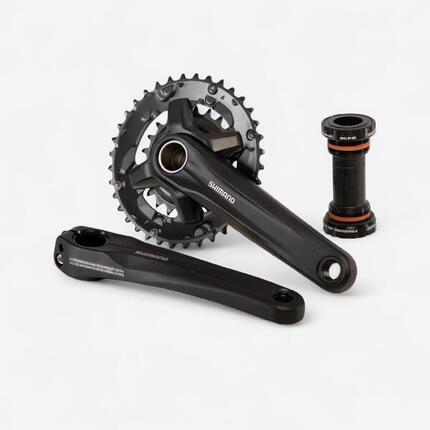 PEDALIER VTT DOUBLE SHIMANO ALTUS 9 VITESSES 36/22 AVEC BOITIER HOLLOWTECH II