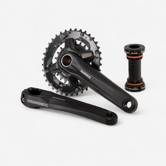 PEDALIER VTT DOUBLE SHIMANO ALTUS 9 VITESSES 36/22 AVEC BOITIER HOLLOWTECH II