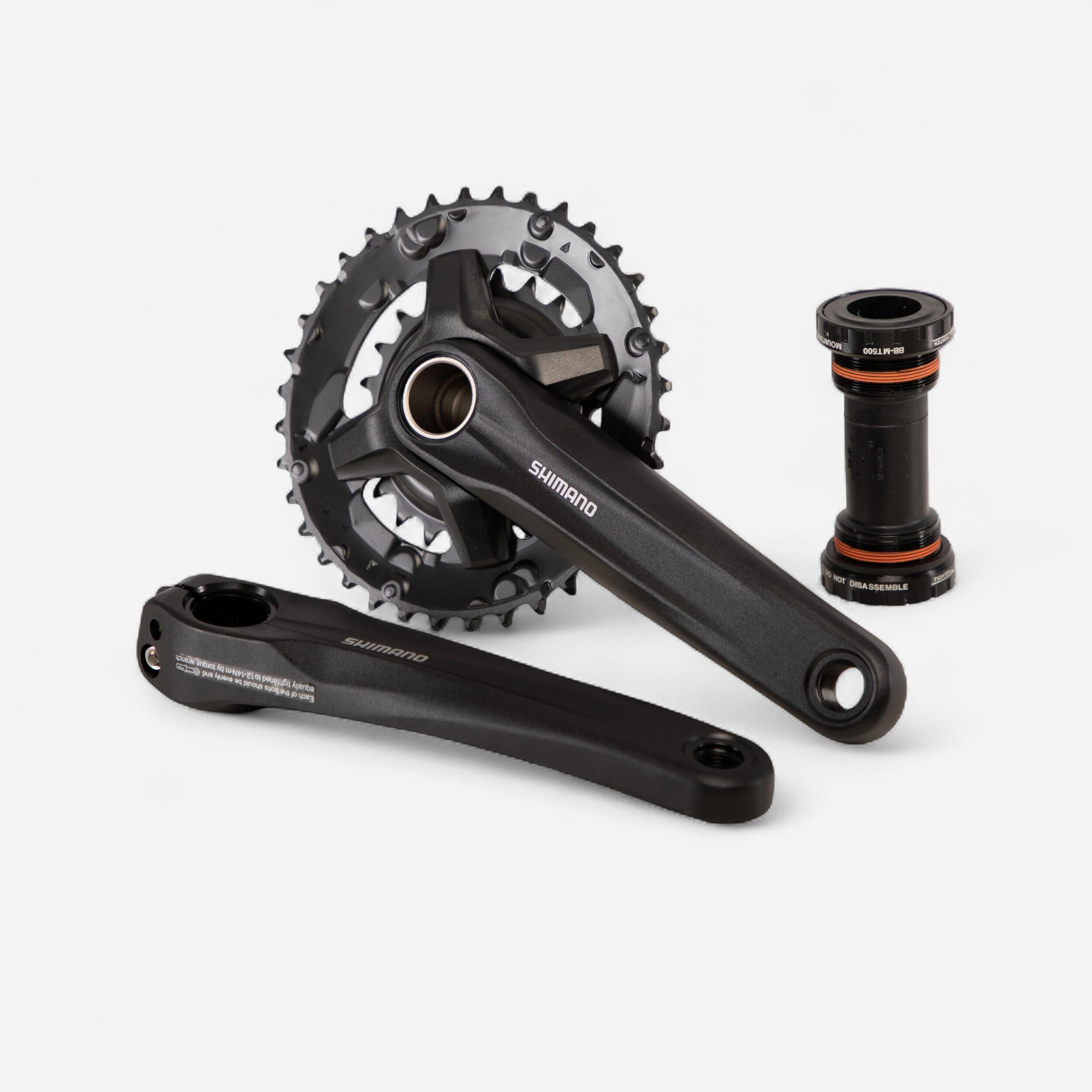 PEDALIER VTT DOUBLE SHIMANO ALTUS 9 VITESSES 36/22 AVEC BOITIER ...