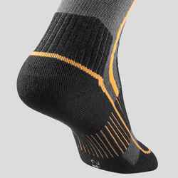 Χοντρές κάλτσες ενηλίκων για πεζοπορία στο χιόνι X-Warm MidSH520-Μαύρο/Πορτοκαλί