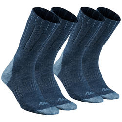 Adult Warm Mid Walking Socks - SH100 X-WARM - X2 Pairs