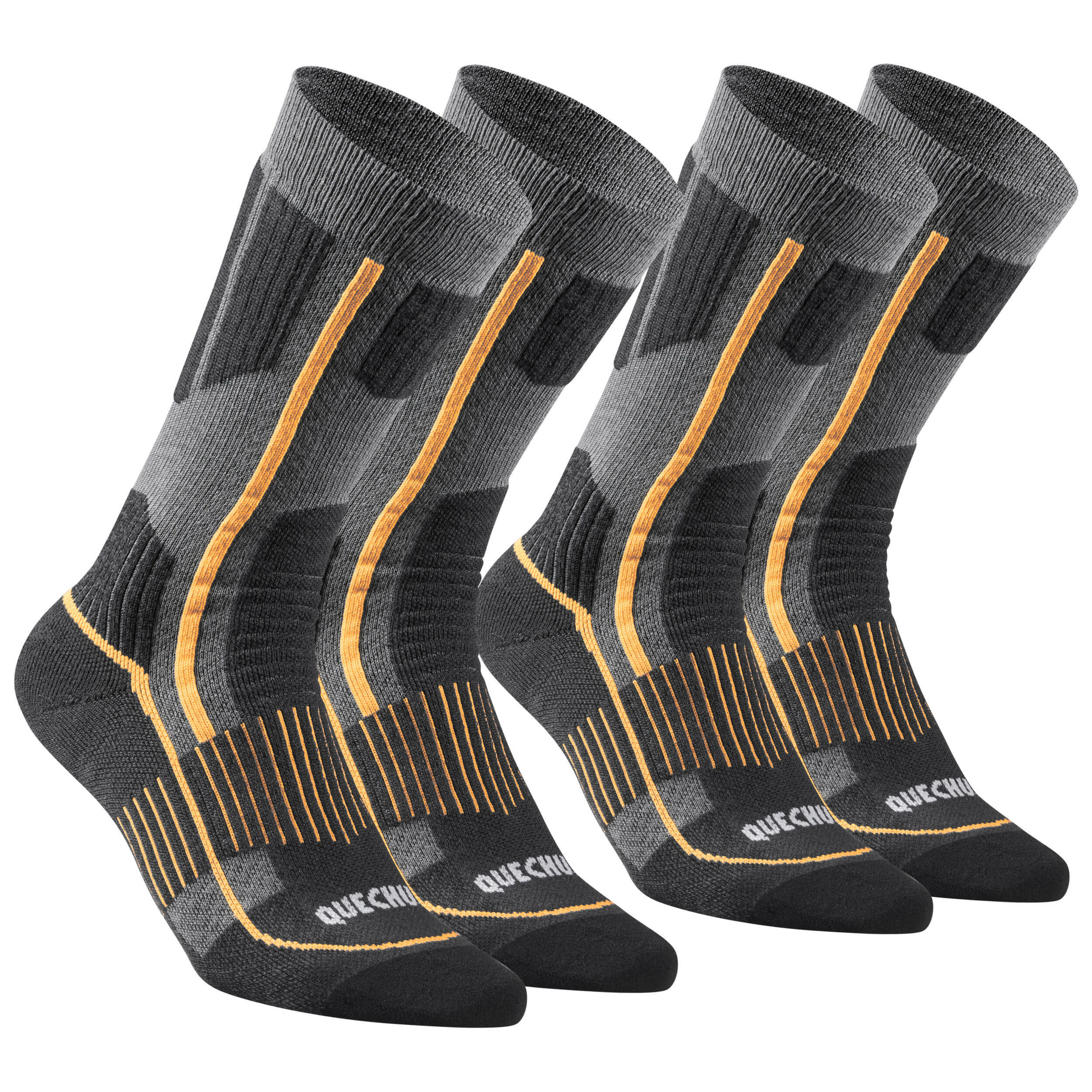 Warm Hiking Socks - SH500 MOUNTAIN MID - 2 Pairs 4/8