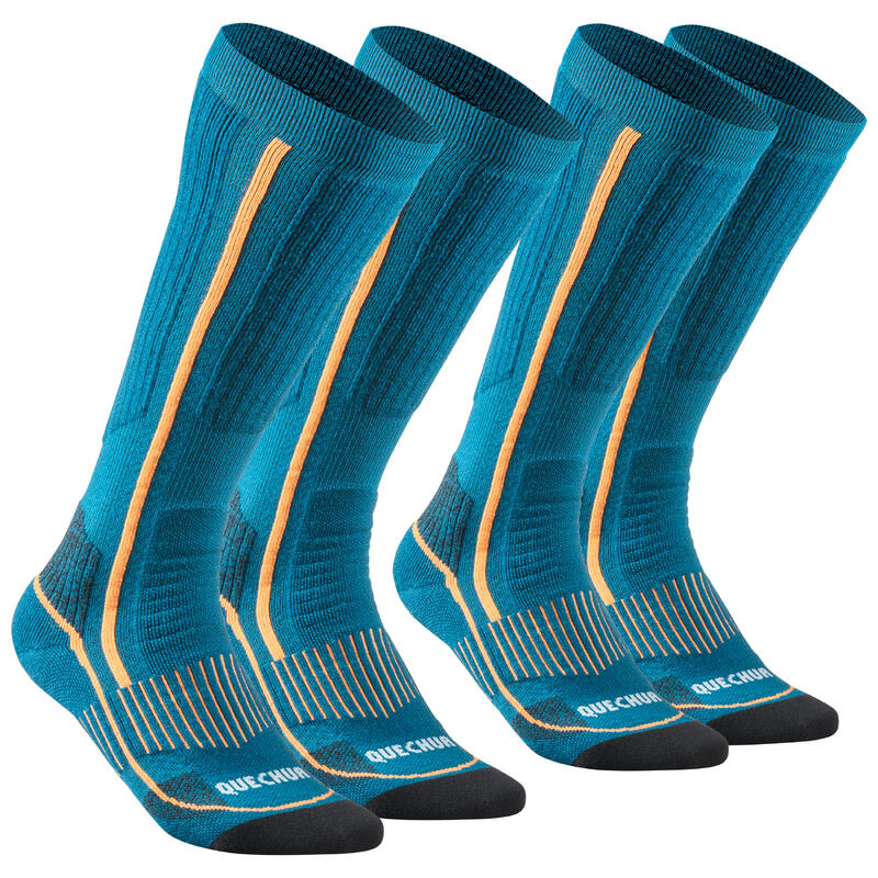 Chaussettes chaudes de randonnée - SH520 X-WARM HAUTES - adulte X 2 paires