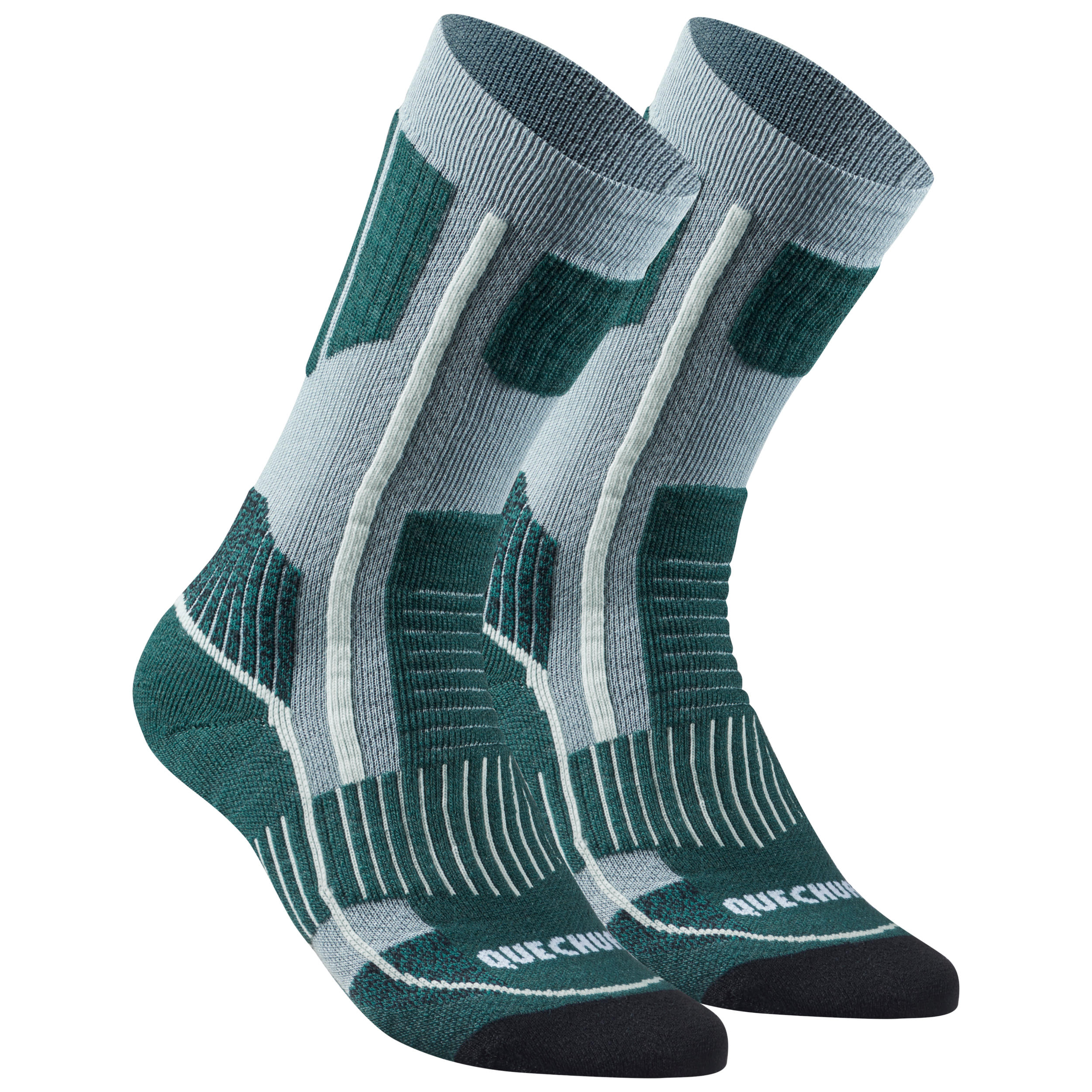 Warm Hiking Socks - SH520 X-WARM MID - 2 Pairs 2/6
