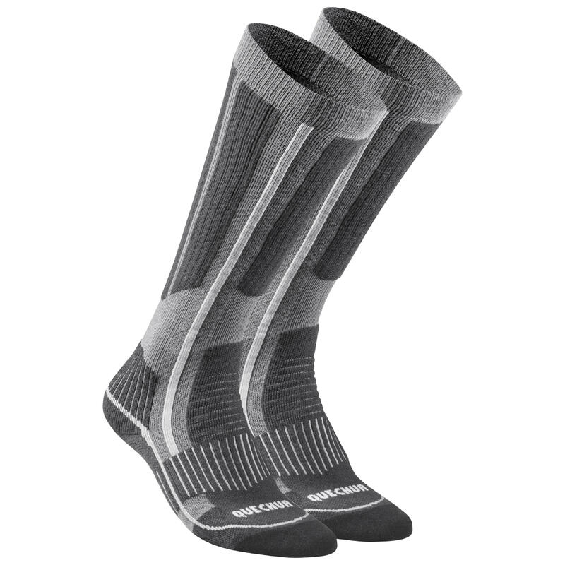 成人款超保暖雪地健行高筒襪SH520－灰色。