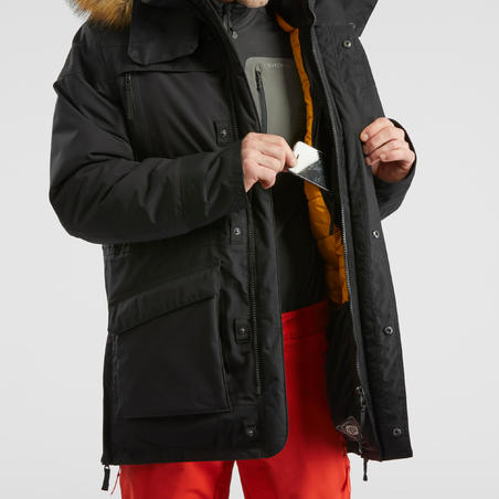Куртка чоловіча SH500 Х-Warm для зимового туризму чорна