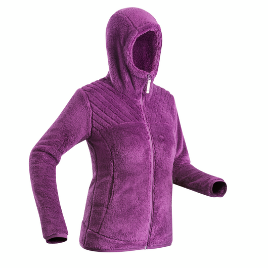 Veste polaire de randonnée neige femme SH100 ultra-warm violet
