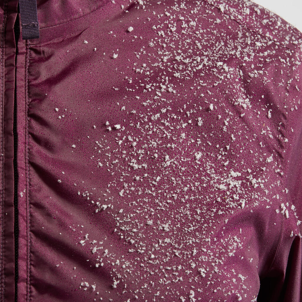 Dámska bunda SH100 Warm na zimnú turistiku fialová