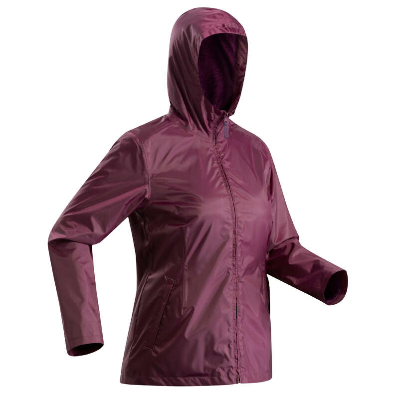 WOMEN SNOW HIKING WARM JACKETS - SH100 Women's Waterproof Jacket - Purple QUECHUA