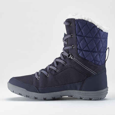Women's Warm and Waterproof Hiking Boots - SH100 WARM - high top