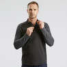 Men Hiking Long Sleeved Warm T-Shirt SH100 Black