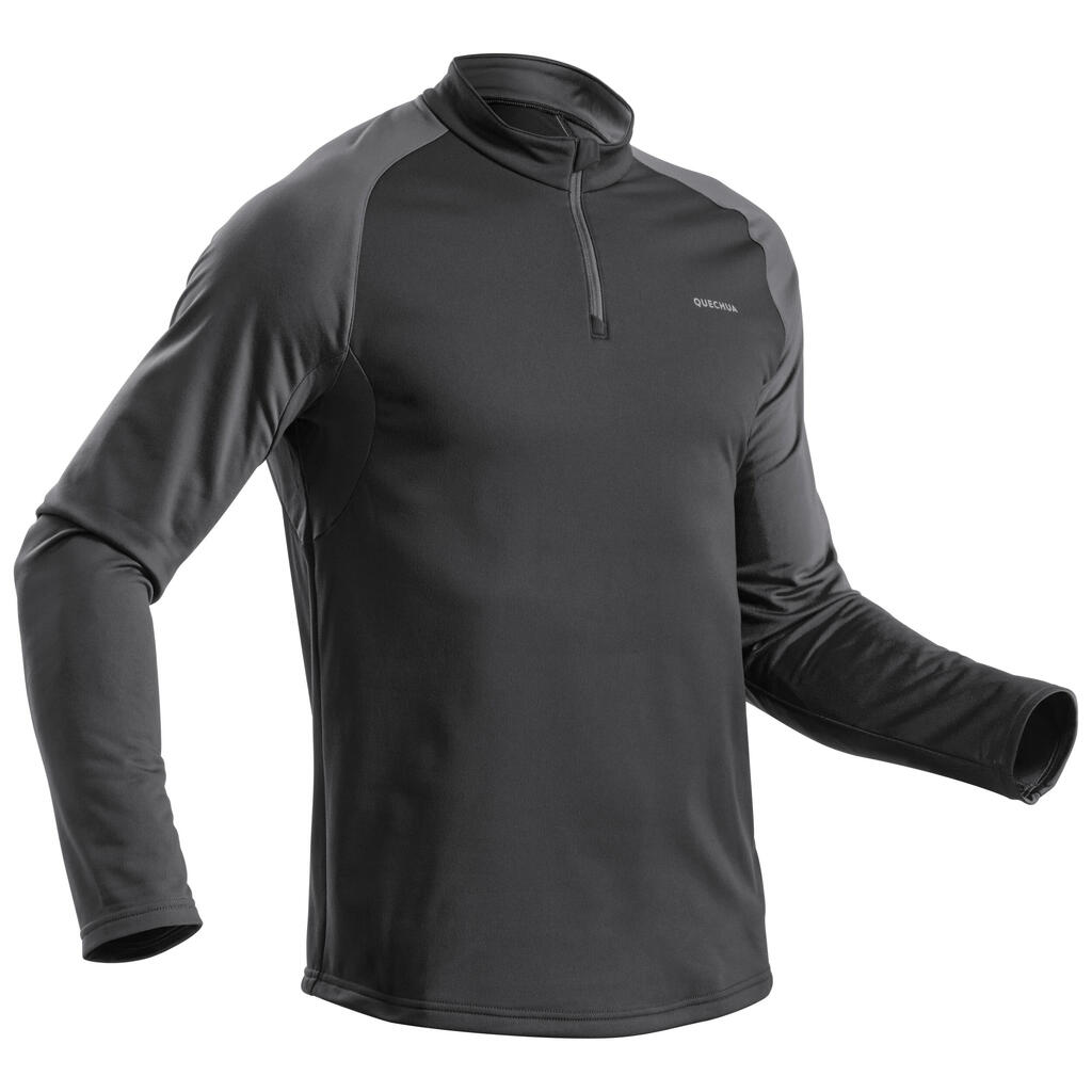 Men's hiking long-sleeved warm T-shirt - SH100