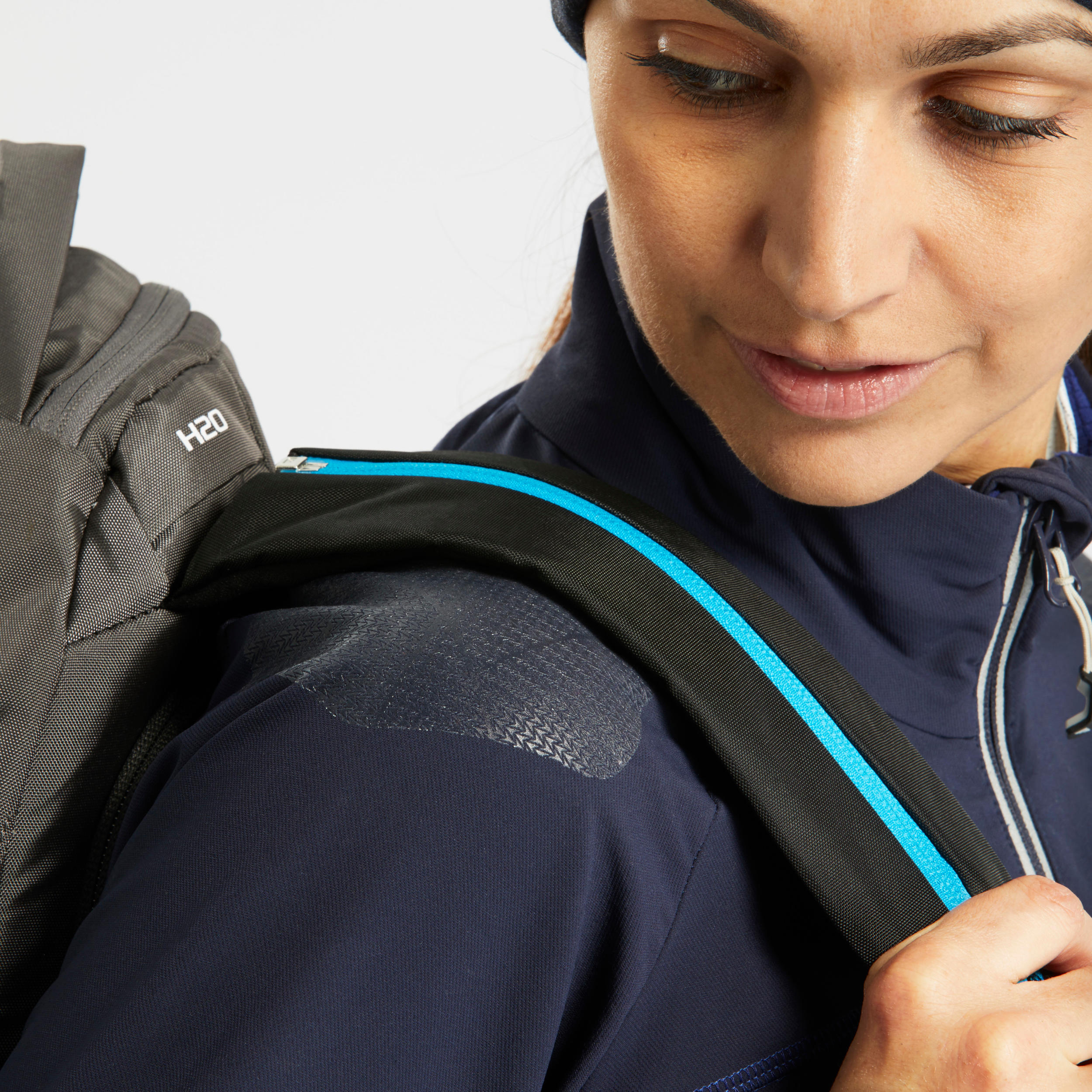Women's Warm Softshell Hiking Jacket - SH900 Warm 7/8