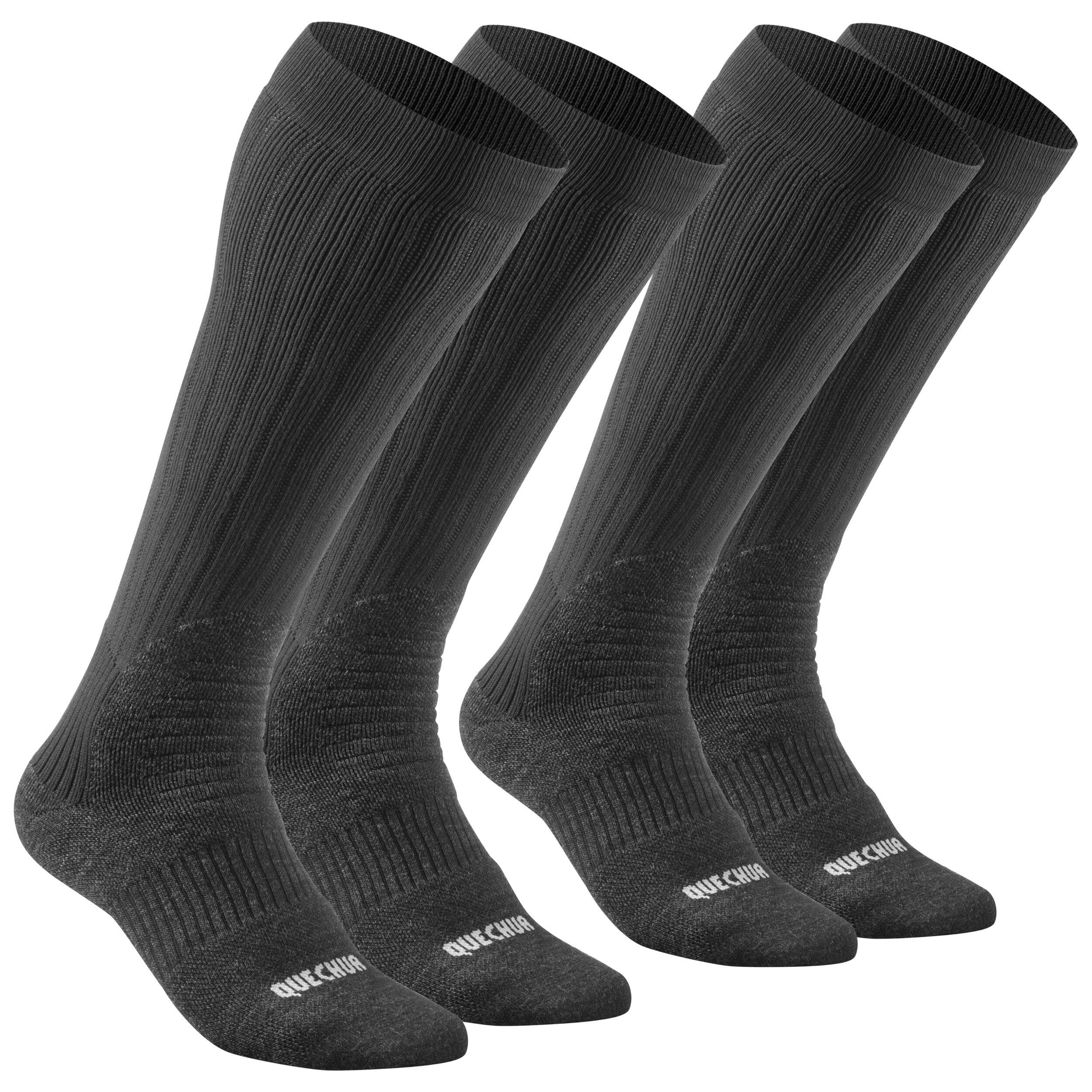 QUECHUA Warm Hiking Socks - SH100 X-WARM HAUTES - 2 Pairs