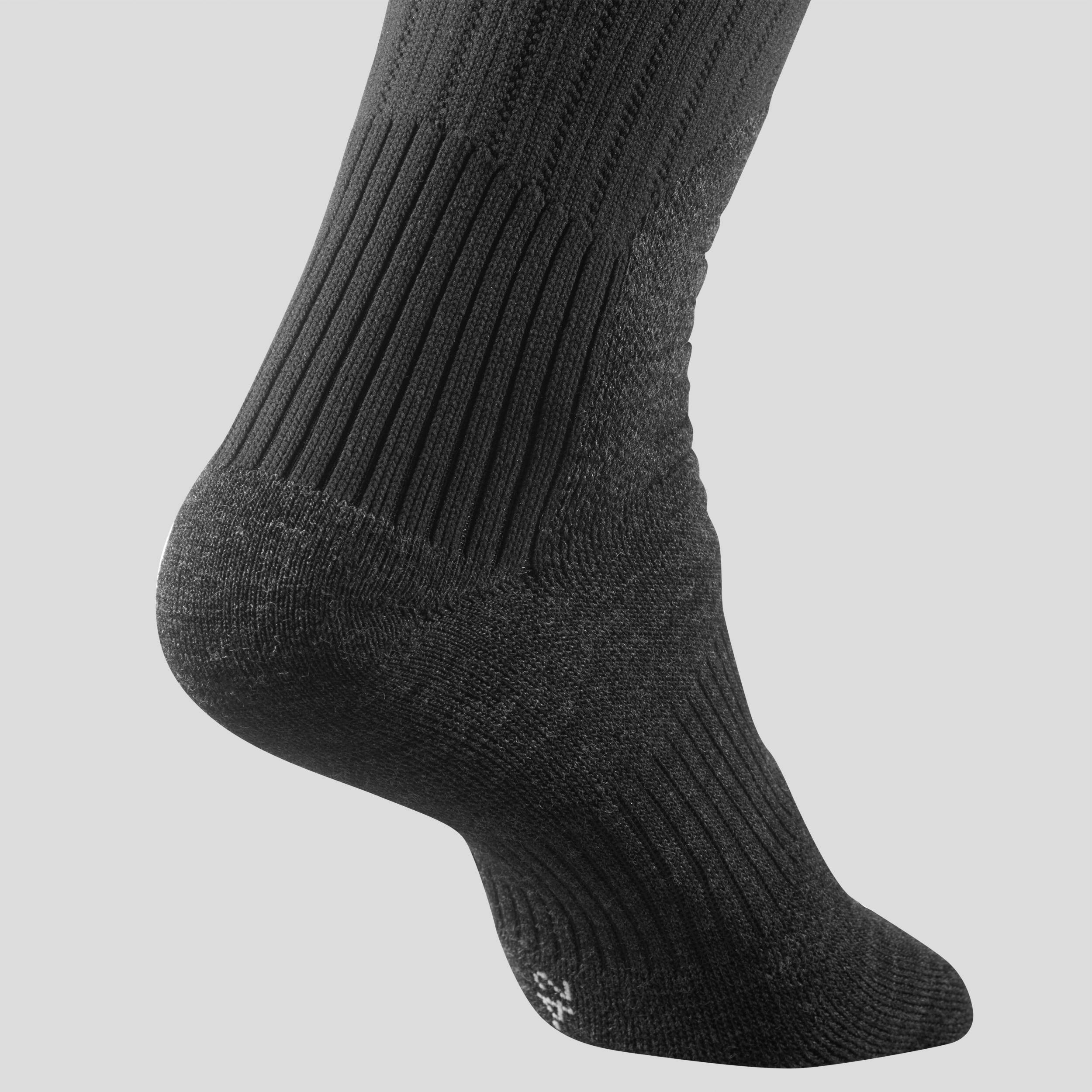 Warm hiking socks, SH100 High - Black -  3