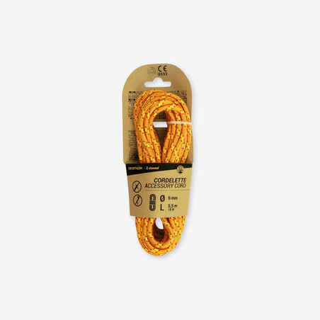 Oranžna pomožna vrv za plezanje in gorništvo (6 mm x 5,5 m)