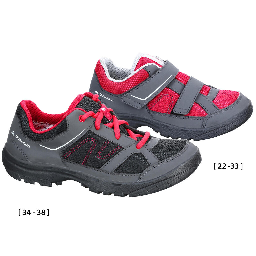 Kid's Walking Shoes - Sizes C6.5 to 5 - Pink and Grey