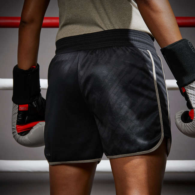 OUTSHOCK 500 Women's Boxing Shorts Black Decathlon