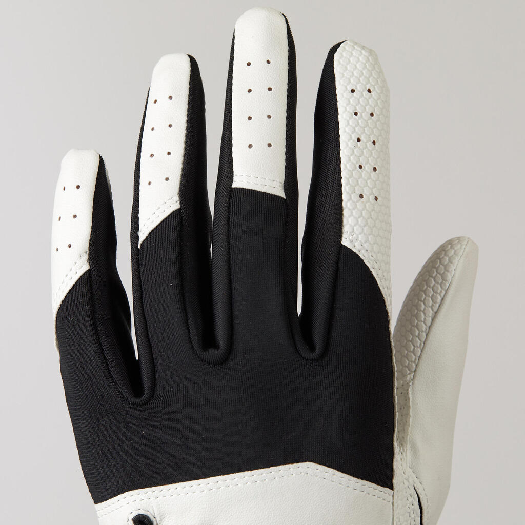 Women's golf resistance glove for Right-Handed players - white and black