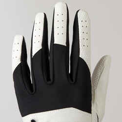 Guante de golf diestro para Hombre - Inesis 100 blanco/negro