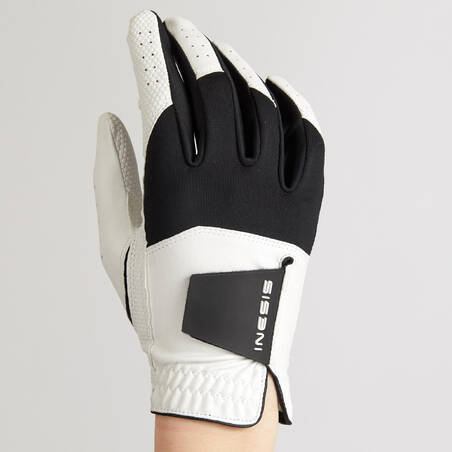 Women's golf resistance glove for Left-Handed players - white and black