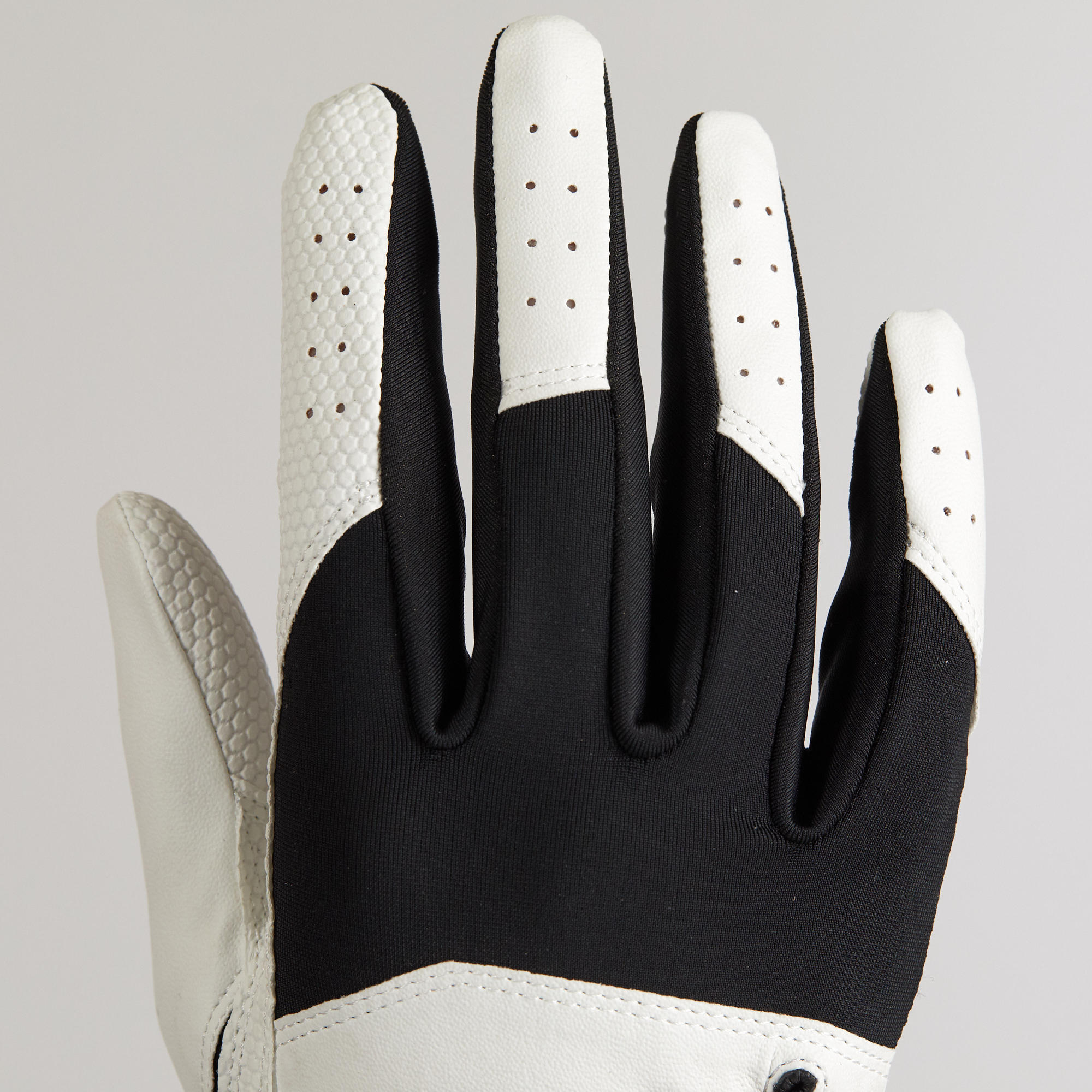 Men’s LH Golf Glove - Resistance 100 White/Black - INESIS