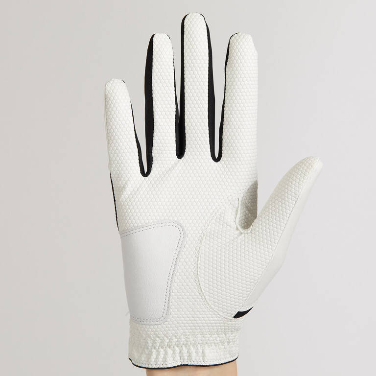 Women's golf resistance glove for Left-Handed players - white and black