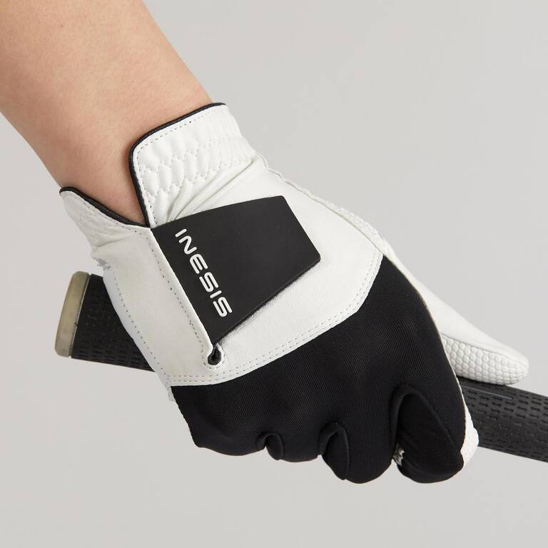 Women's golf resistance glove for Left-Handed players - white and black