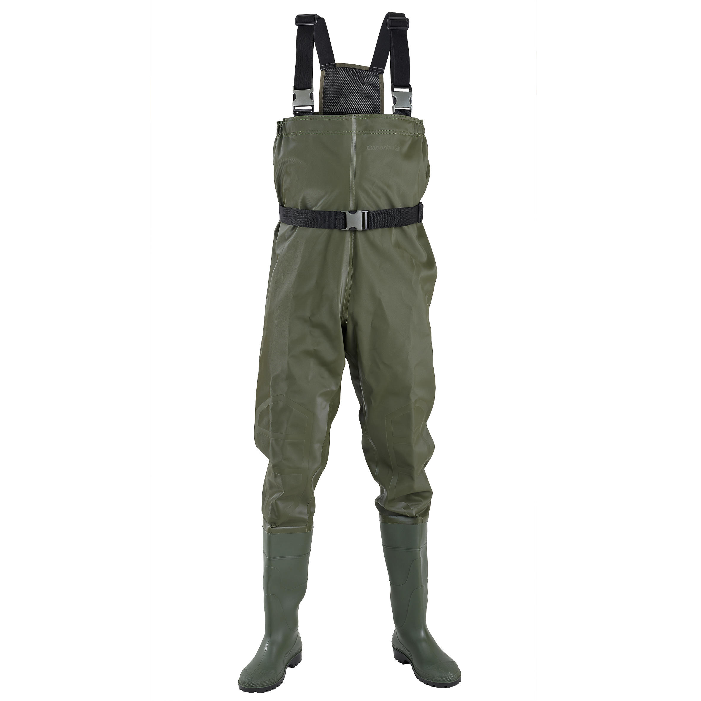 Cuissardes De Pêche Pour Enfant - Nylon Imperméable Avec Bottes En Caoutchouc Intégrées, Taille Ajustable
