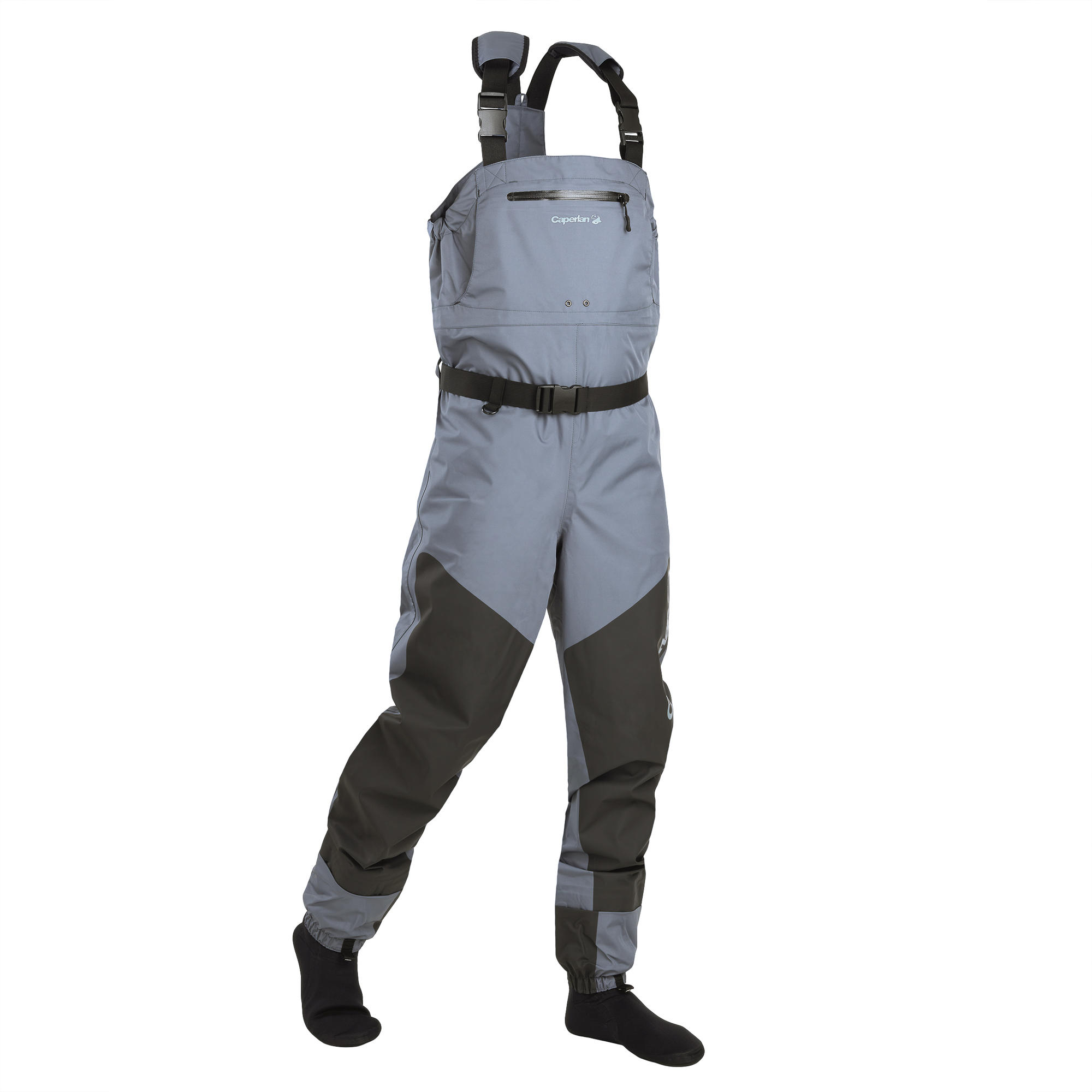 Vadeador transpirable de pesca con calcetín WDS-3L | Caperlan