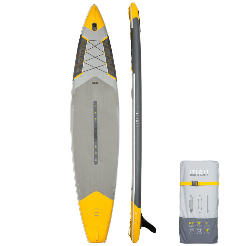 STAND UP PADDLE GONFLABLE RANDONNEE 500 / 12'6-32" JAUNE