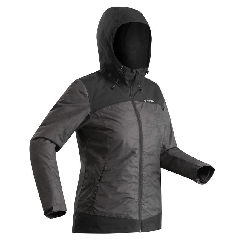 Női kabát téli túrázáshoz SH100 X-WARM, vízhatlan, -10 °C-ig 