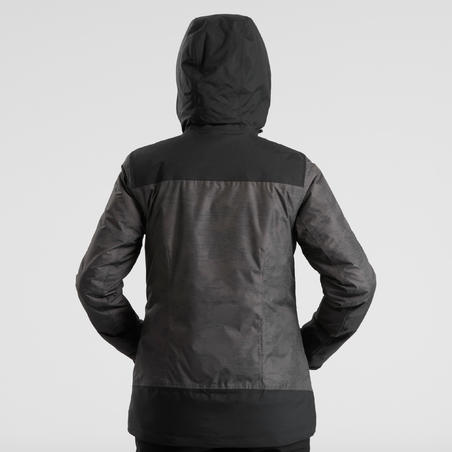 Куртка жіноча SH100 X-Warm для зимового туризму водонепроникна -10°C чорна