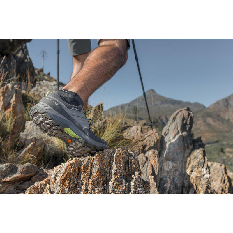 Chaussures imperméables de randonnée montagne - MH500 Gris - Homme