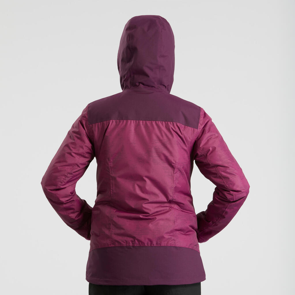 Women’s Hiking Warm Waterproof Jacket - SH100 X-WARM