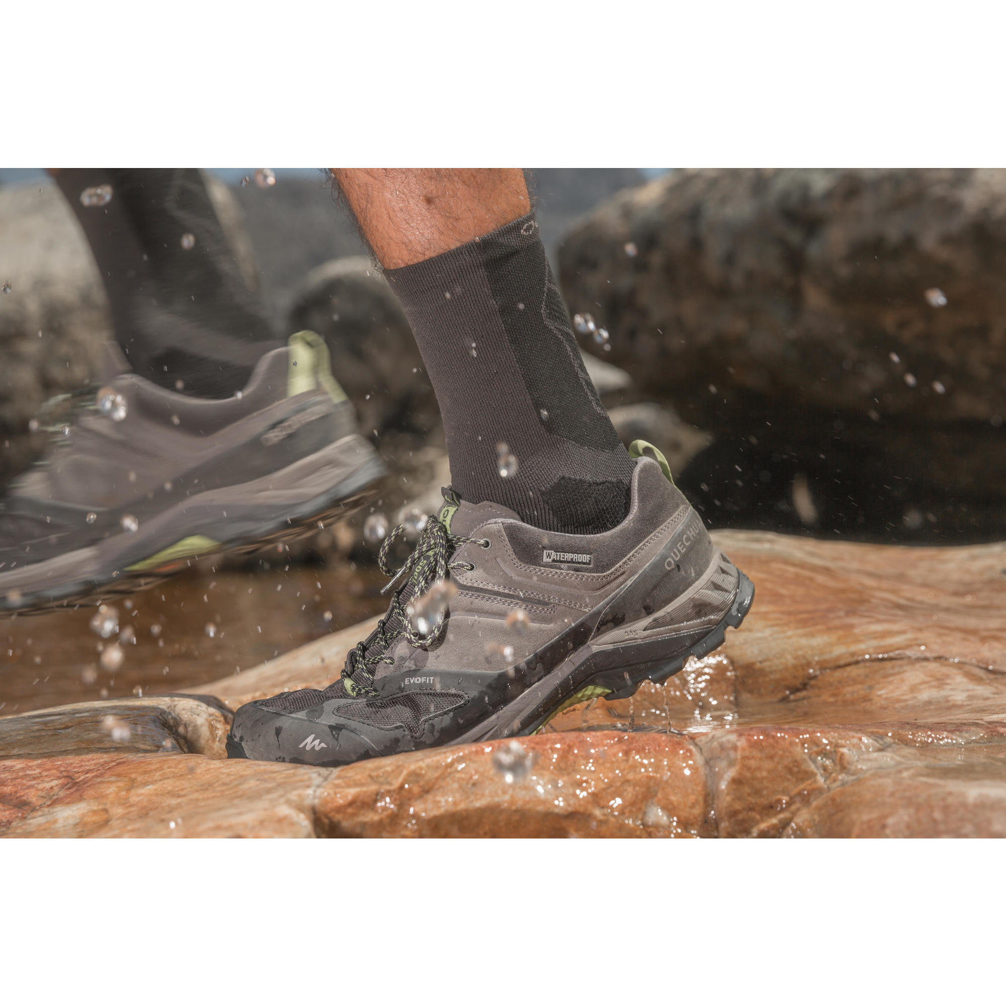 quechua mh1 waterproof men's hiking shoes