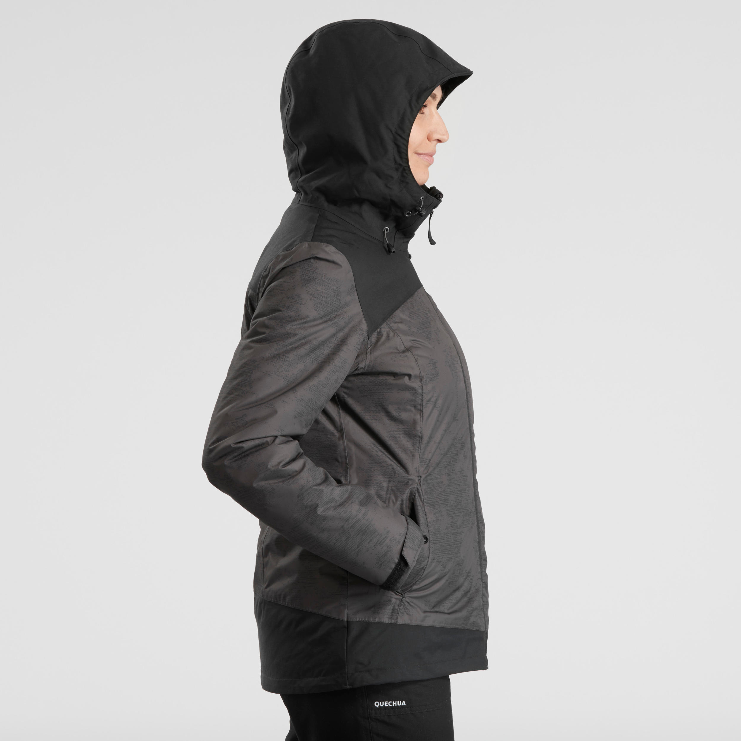 Abrigo Chamarra de Montaña y Senderismo Nieve Mujer Quechua SH100 X-Warm  Negro - Decathlon