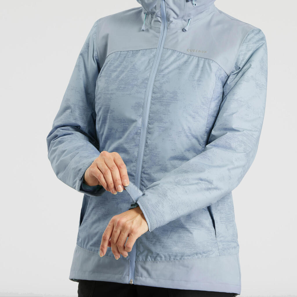 Women’s Hiking Warm Waterproof Jacket - SH100 X-WARM