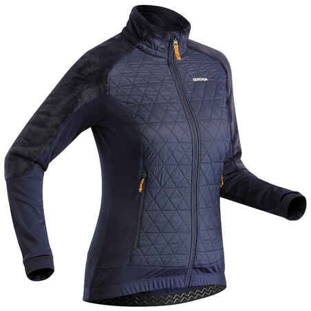 Chaqueta polar térmica de senderismo en nieve para Mujer Quechua SH900 azul