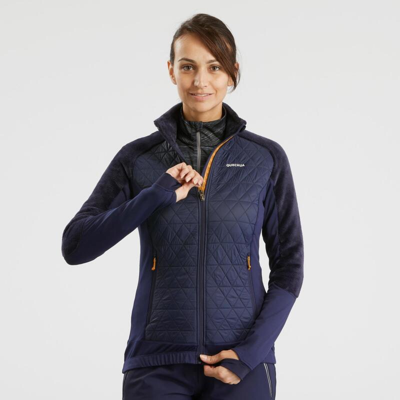 Women's Fleece Jacket - SH 500 Blue - [EN] steel blue - Quechua - Decathlon