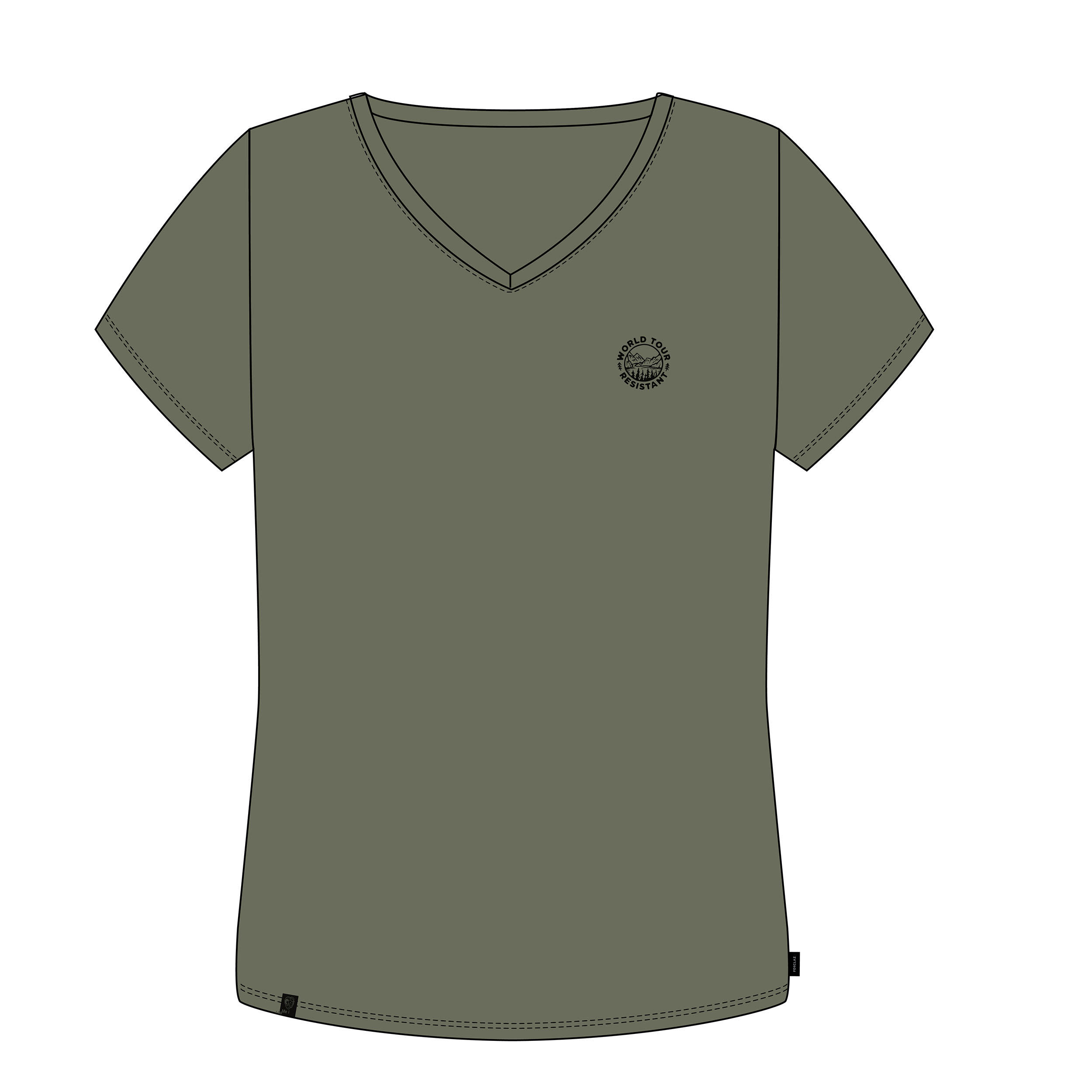 Women’s Merino Hiking T-Shirt - 100 - FORCLAZ