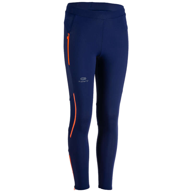 KALENJI Kids' Athletics Tights Kiprun Blue Red Decathlon